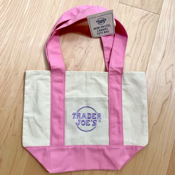 Spring 2026 TRADER JOE'S Pastel Mini Totes - SET OF 4 NWT - Picture 2 of 5